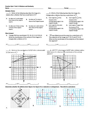 dilations and similarity worksheet pdf with answers